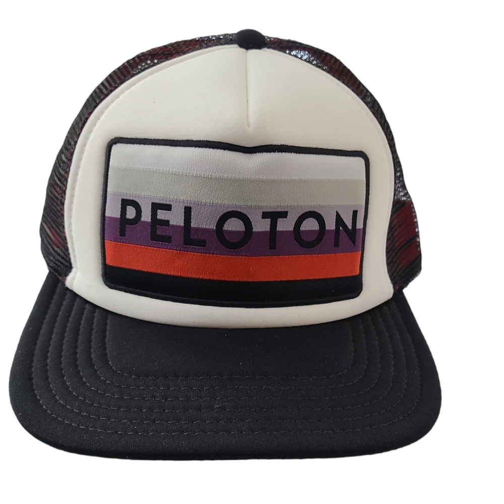 Peloton Black and White Trucker Hat